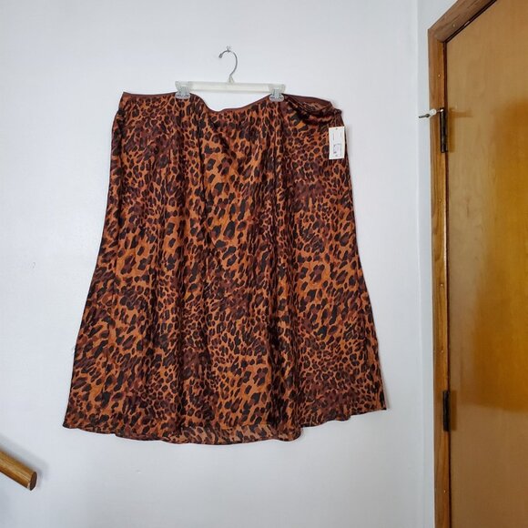 Women's 4X Skirts Set of 2 Leopard Print Slip Skirt 4X A New Day & Pastel Color - Picture 7 of 13